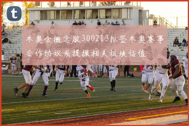 冬奥会概念股300213拟签冬奥赛事合作协议或提振相关板块估值