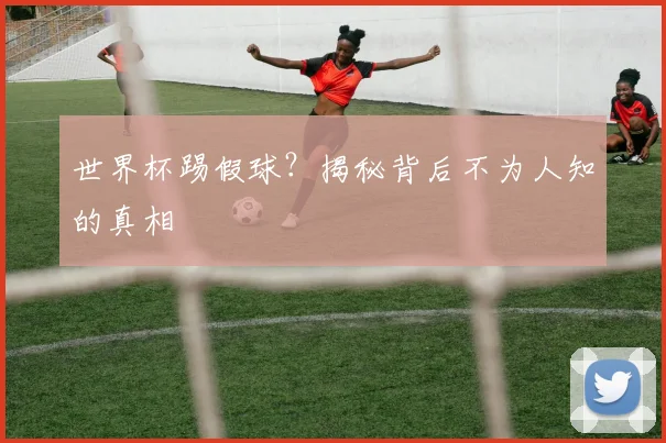 世界杯踢假球？揭秘背后不为人知的真相